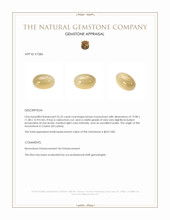 22.22 Ct. Cabochon Moonstone from Ceylon (Sri Lanka) Appraisal