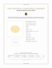 19.08 Ct. Yellow Cabochon Moonstone from Ceylon (Sri Lanka) Scan Report