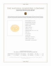 19.08 Ct. Yellow Cabochon Moonstone from Ceylon (Sri Lanka) Scan Report