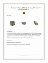 2.93 Ct. Brownish Green Zircon from Ceylon (Sri Lanka) Appraisal