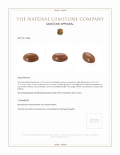 11.29 Ct. Cabochon Moonstone from Ceylon (Sri Lanka) Appraisal