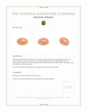 5.68 Ct. Peach Cabochon Moonstone from Ceylon (Sri Lanka) Appraisal