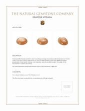 8.02 Ct. Cabochon Moonstone from Ceylon (Sri Lanka) Appraisal