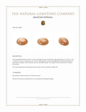 8.02 Ct. Cabochon Moonstone from Ceylon (Sri Lanka) Appraisal