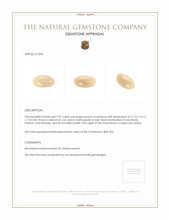 9.57 Ct. Yellow Cabochon Moonstone from Ceylon (Sri Lanka) Appraisal