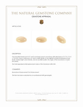 9.57 Ct. Cabochon Moonstone from Ceylon (Sri Lanka) Appraisal