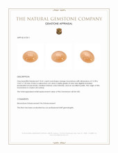 10.41 Ct. Cabochon Moonstone from Ceylon (Sri Lanka) Appraisal