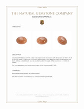 7.51 Ct. Cabochon Moonstone from Ceylon (Sri Lanka) Appraisal