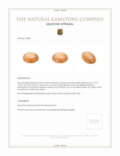 9.69 Ct. Brown Cabochon Moonstone from Ceylon (Sri Lanka) Appraisal