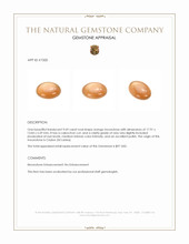 9.69 Ct. Cabochon Moonstone from Ceylon (Sri Lanka) Appraisal