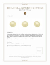 8.31 Ct. Yellow Cabochon Moonstone from Ceylon (Sri Lanka) Appraisal