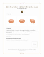 6.78 Ct. Peach Cabochon Moonstone from Ceylon (Sri Lanka) Appraisal