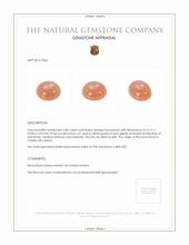 4.85 Ct. Peach Cabochon Moonstone from Ceylon (Sri Lanka) Appraisal