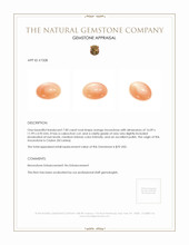 7.00 Ct. Orange Cabochon Moonstone from Ceylon (Sri Lanka) Appraisal