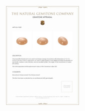 6.56 Ct. Brown Cabochon Moonstone from Ceylon (Sri Lanka) Appraisal