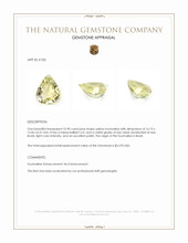 10.90 Ct. Yellow Tourmaline from Brazil Appraisal