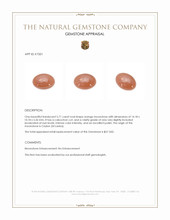 5.71 Ct. Cabochon Moonstone from Ceylon (Sri Lanka) Appraisal