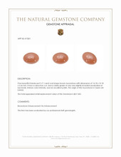 5.71 Ct. Cabochon Moonstone from Ceylon (Sri Lanka) Appraisal