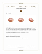 11.45 Ct. Cabochon Moonstone from Ceylon (Sri Lanka) Appraisal