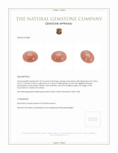 10.10 Ct. Cabochon Moonstone from Ceylon (Sri Lanka) Appraisal