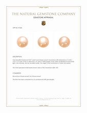 8.07 Ct. Peach Cabochon Moonstone from Ceylon (Sri Lanka) Appraisal