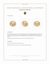 10.92 Ct. Cabochon Moonstone from Ceylon (Sri Lanka) Appraisal