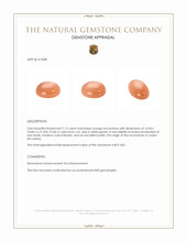 7.15 Ct. Orange Cabochon Moonstone from Ceylon (Sri Lanka) Appraisal