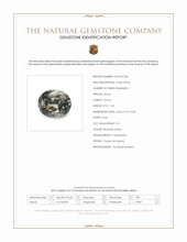 1.34 Ct. Brownish Green Zircon from Ceylon (Sri Lanka) Scan Report