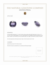 1.13 Ct. Spinel from Ceylon (Sri Lanka) Appraisal