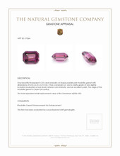 2.53 Ct. Rhodolite Garnet from Ceylon (Sri Lanka) Appraisal