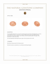 11.64 Ct. Peach Cabochon Moonstone from Ceylon (Sri Lanka) Appraisal