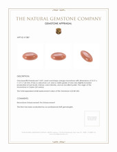 14.81 Ct. Cabochon Moonstone from Ceylon (Sri Lanka) Appraisal