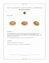 13.34 Ct. Cabochon Moonstone from Ceylon (Sri Lanka) Appraisal