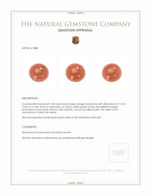 7.40 Ct. Orange Cabochon Moonstone from Ceylon (Sri Lanka) Appraisal