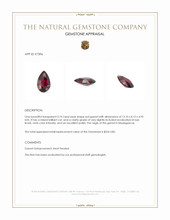 3.74 Ct. Red Garnet from Madagascar Appraisal