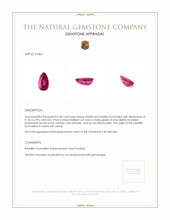 2.28 Ct. Rubellite Tourmaline from Ceylon (Sri Lanka) Appraisal