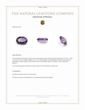 16.00 Ct. Amethyst from Mexico Appraisal
