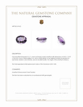 15.11 Ct. Amethyst from Mexico Appraisal