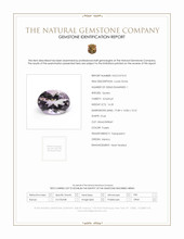 16.50 Ct. Amethyst from Mexico Scan Report