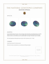 23.47 Ct. Multi Color Black Opal from Australia Appraisal
