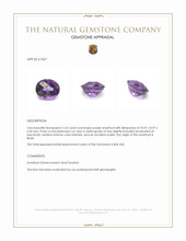 3.55 Ct. Amethyst from Brazil Appraisal