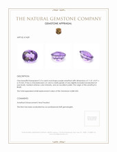 3.76 Ct. Amethyst from Brazil Appraisal