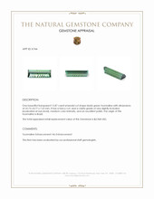 15.87 Ct. Bluish Green Tourmaline from Brazil Appraisal