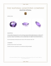 3.07 Ct. Purple Amethyst from Morocco Appraisal