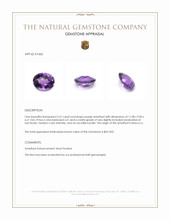 3.31 Ct. Purple Amethyst from Morocco Appraisal