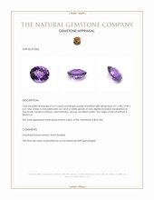 3.31 Ct. Amethyst from Morocco Appraisal