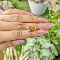 7.56 Ct. Hessonite Garnet from Ceylon (Sri Lanka) Life Style