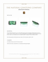 14.19 Ct. Green Tourmaline from Brazil Appraisal