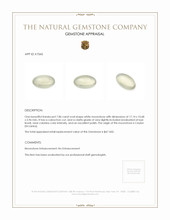 7.86 Ct. White Cabochon Moonstone from Ceylon (Sri Lanka) Appraisal