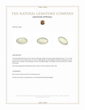 7.86 Ct. Cabochon Moonstone from Ceylon (Sri Lanka) Appraisal